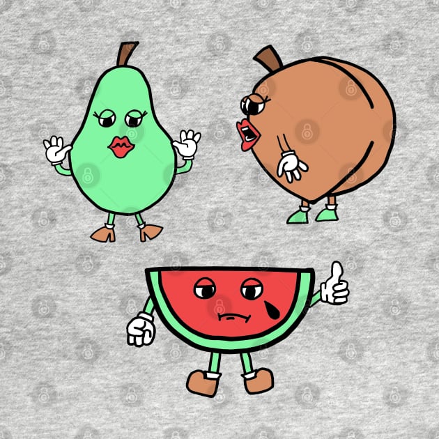 Cartoon Fruit by Lil-Bit-Batty